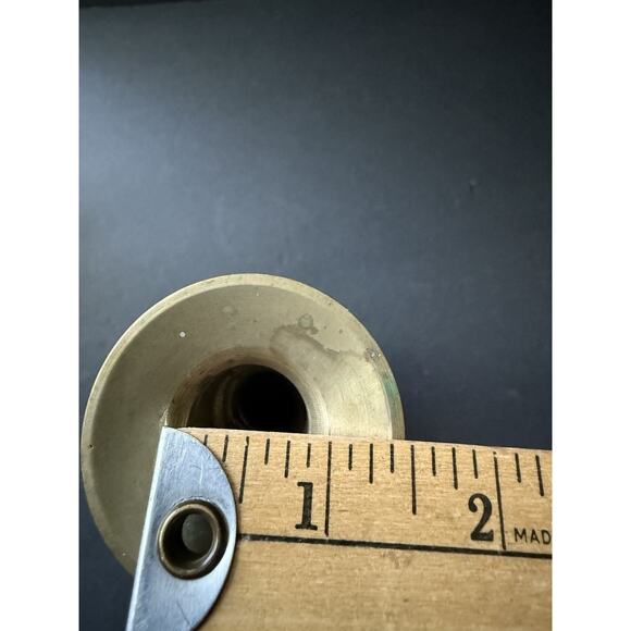 Vintage Brass Candlestick Holders Set (2) MCM Holiday Centerpiece Cottagecore - Picture 6 of 11